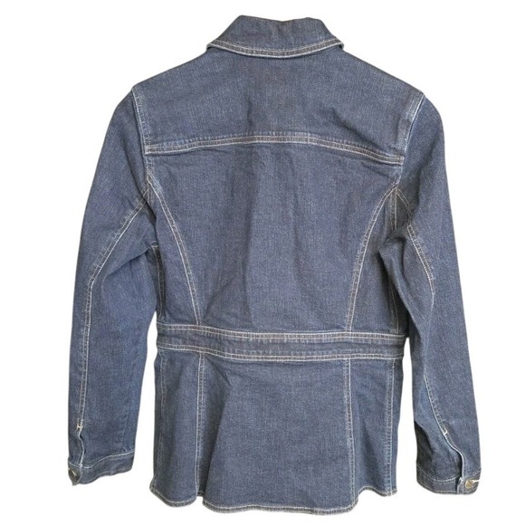 Jones Wear Sport Women's Denim Jacket Dark Wash Stretch SIZE Small - Picture 2 of 9